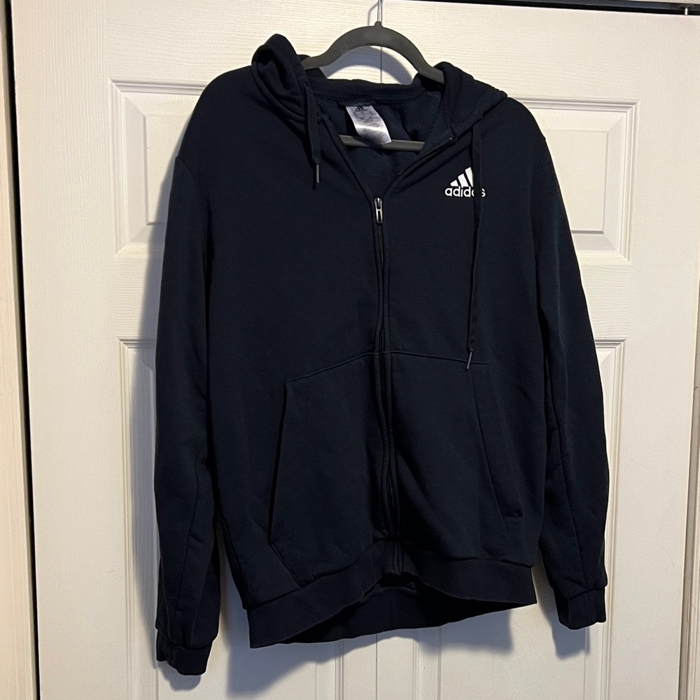 Adidas Black Full-Zip Hoodie